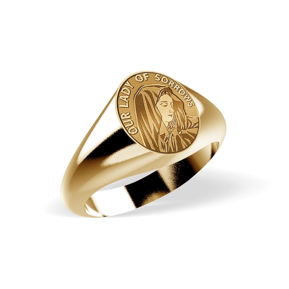 Our Lady of Sorrows Signet Ring "EXCLUSIVE"