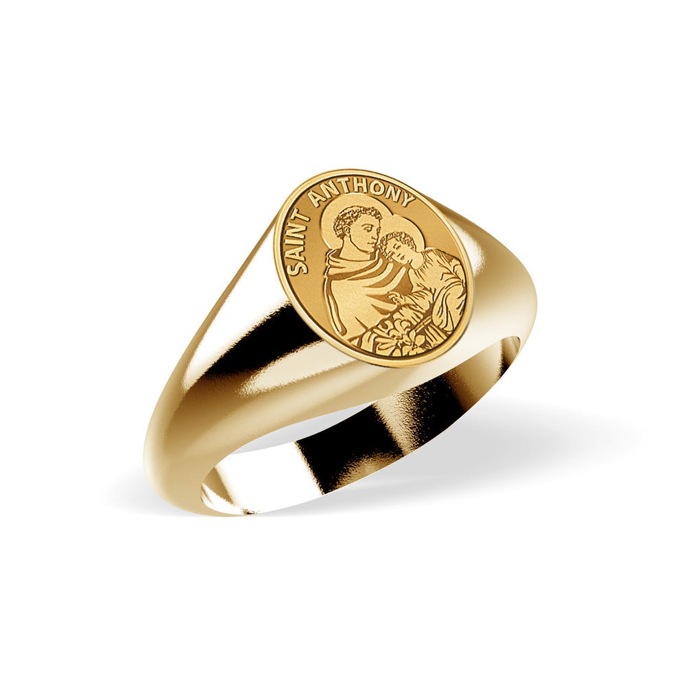Saint Anthony Signet Ring "EXCLUSIVE"