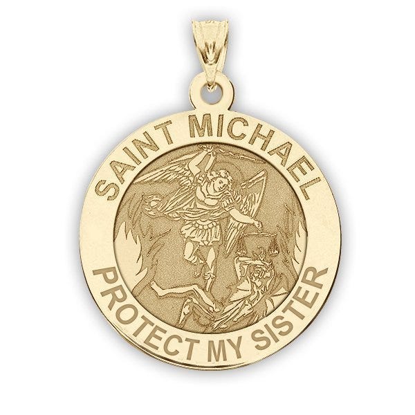 Saint Michael - Protect My Sister - Religious Medal  "EXCLUSIVE"