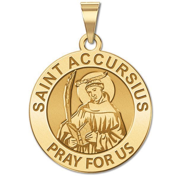 Saint Accursius Round Religious Medal - "EXCLUSIVE"
