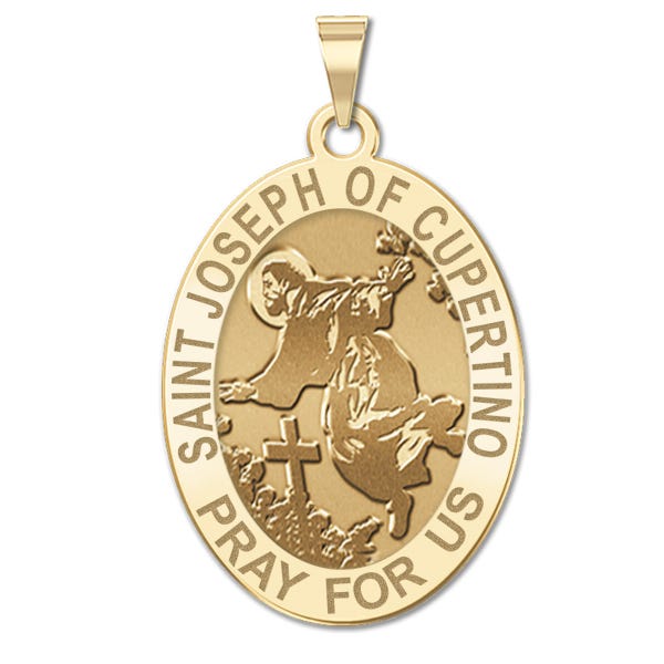 Saint Joseph of Cupertino Religious Oval Medal