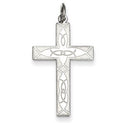 Sterling Silver Laser Designed Cross Pendant
