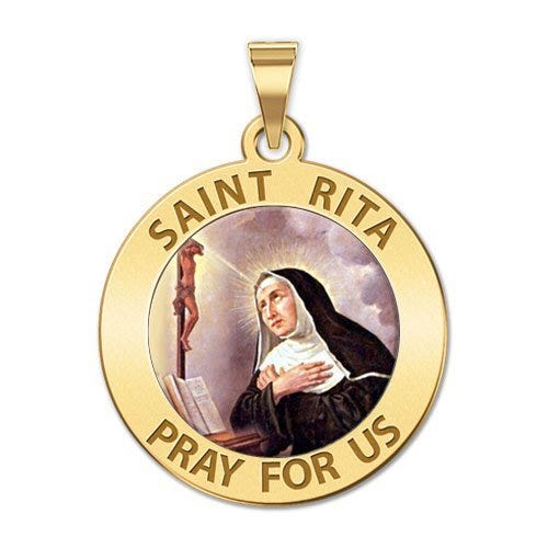 Saint Rita Religious Medal Color "EXCLUSIVE"
