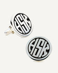 Personalized Sterling Silver Monogram Cufflinks