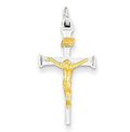 Sterling Silver & 18k Gold -plated Crucifix Charm