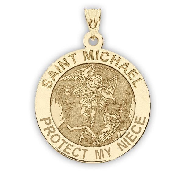 Saint Michael - Protect My Niece - Religious Medal  "EXCLUSIVE"