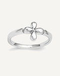 Sterling Silver Plated Children's Polished Cross Ring