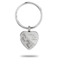 Heart Shape Always In My Heart w/ Footprints Cremation and Ash Vessel Keychain
