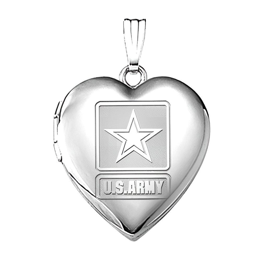 Silver Army Heart Locket