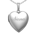 Silver Nana Sweetheart Photo Locket