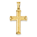 14k Hollow Rounded-Tip Cross Pendant