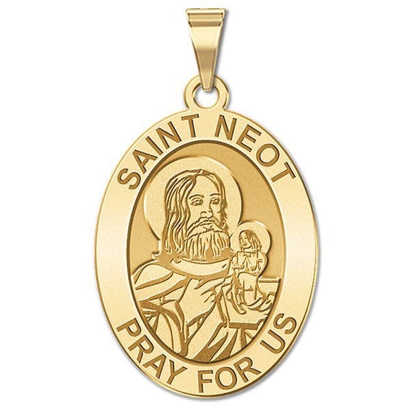 Saint Neot OVAL Religious Medal  "EXCLUSIVE"