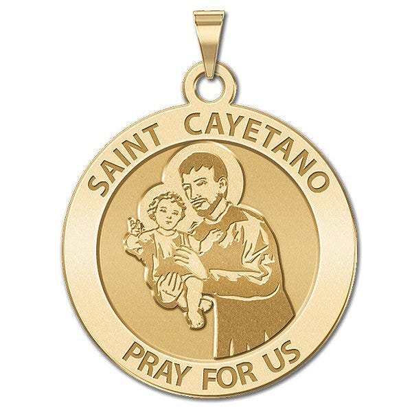 Saint Cayetano Round Religious Medal