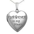 Silver " Fur-ever in my heart " Heart Photo Locket
