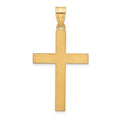 14k Satin Wide-Arm Cross Pendant
