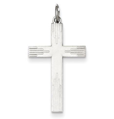 Sterling Silver Laser Designed Cross Charm