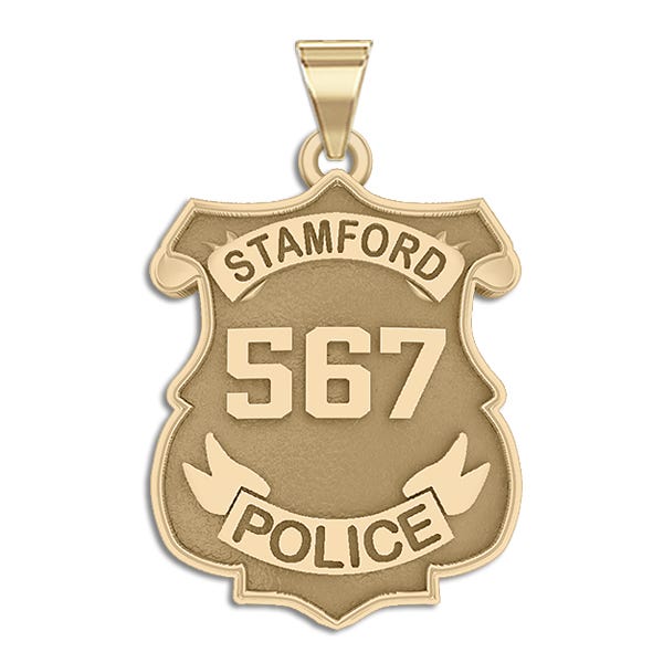 Personalized Stamford Connecticut Police Badge with Your Number