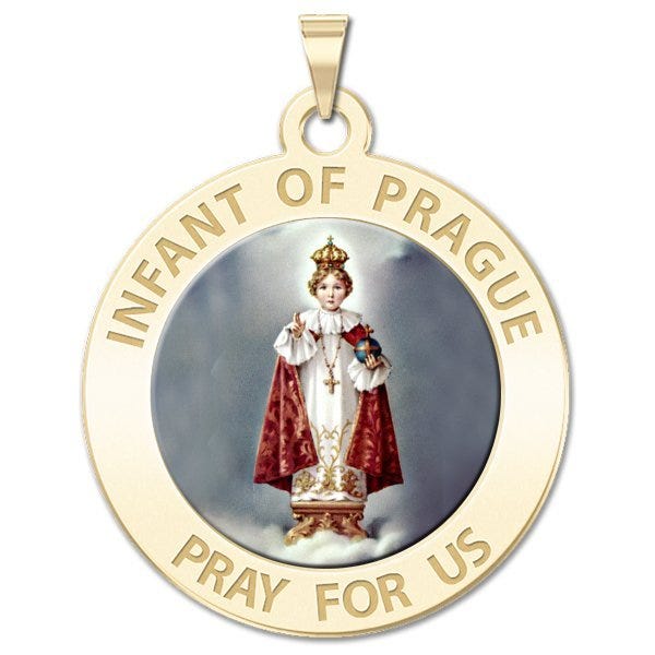 Infant of Prague Religious Medal  "Color EXCLUSIVE"