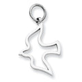 14k White Gold Dove Charm