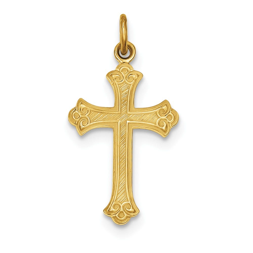 Sterling Silver & 24k Gold -plated Cross Pendant