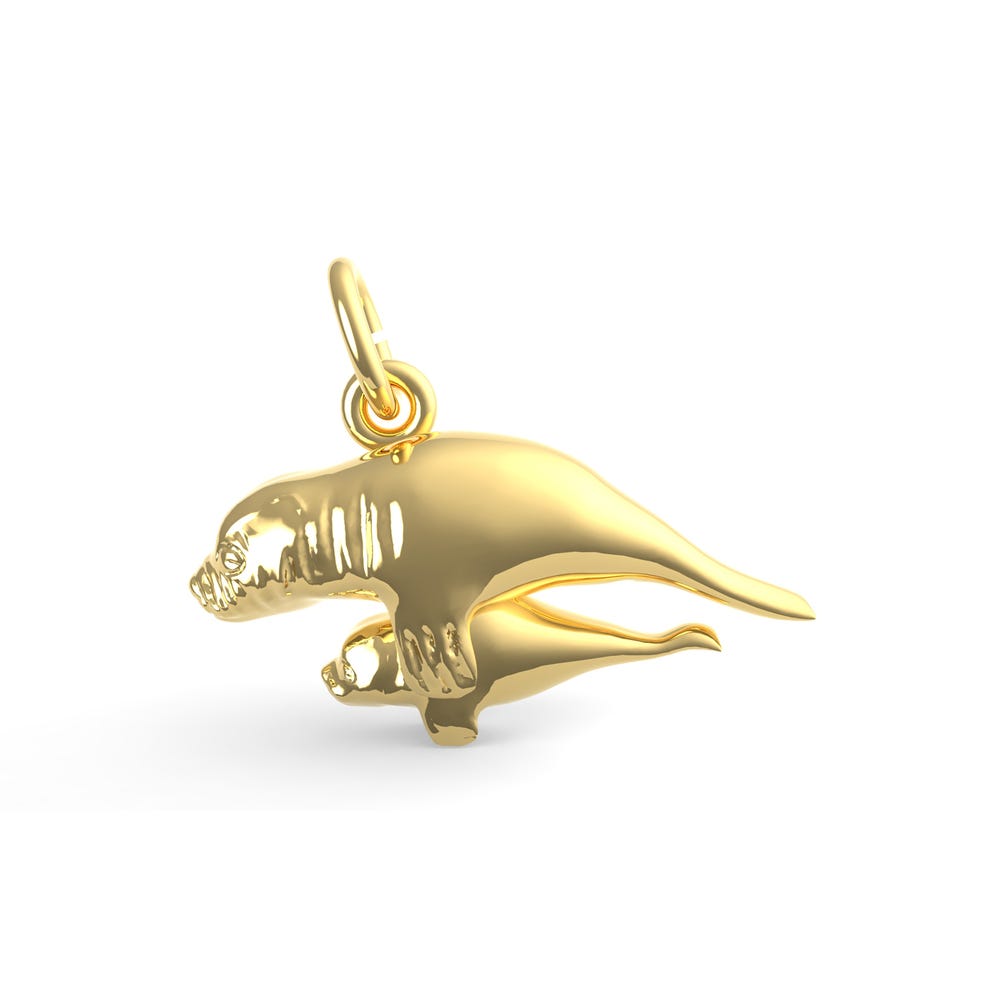 Manatee w/ Calf Charm