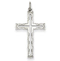 Sterling Silver Laser Designed Cross Pendant