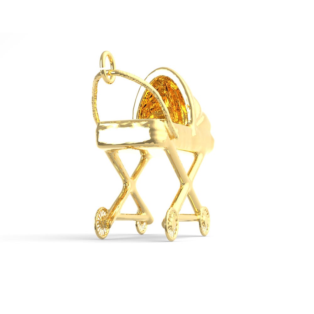 Traditional Baby Carriage Charm