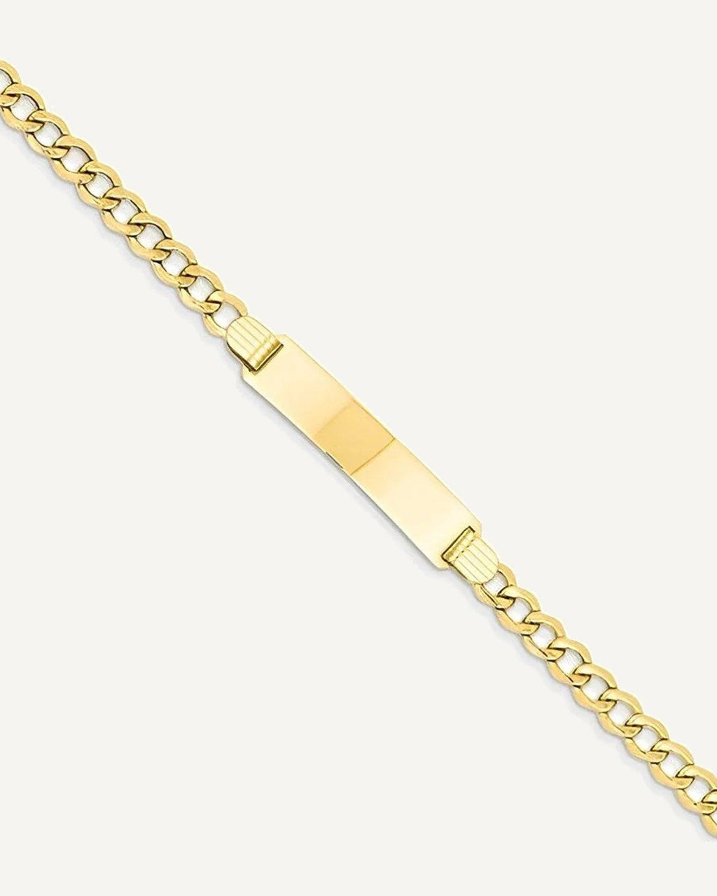 Custom Engraved 14k Gold Women's Curb Link ID Bracelet