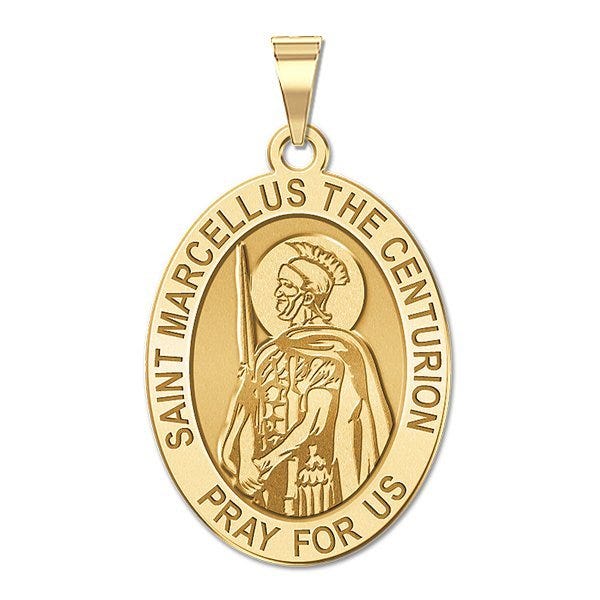 Saint Marcellus the Centurion Oval Religious Medal  "EXCLUSIVE"