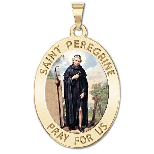 Saint Peregrine - OVAL Color