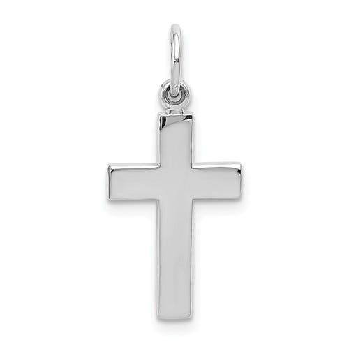 14k White Gold Cross Pendant