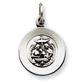 Baptism Round Antiqued Round Charm