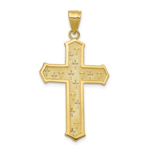 10k Passion Cross Pendant
