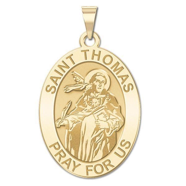 Saint Thomas Aquinas - Oval Religious Medal