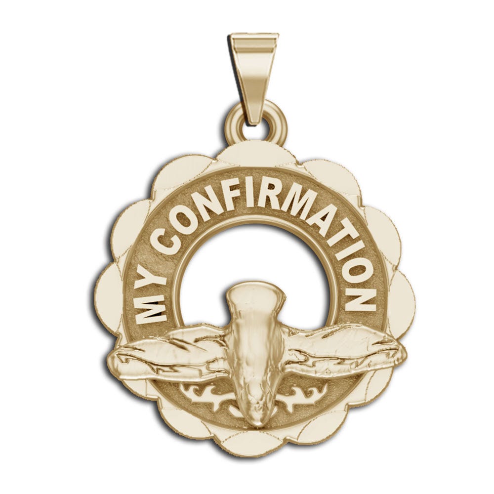 "My Confirmation" Dove Cut-out  Religious Medal