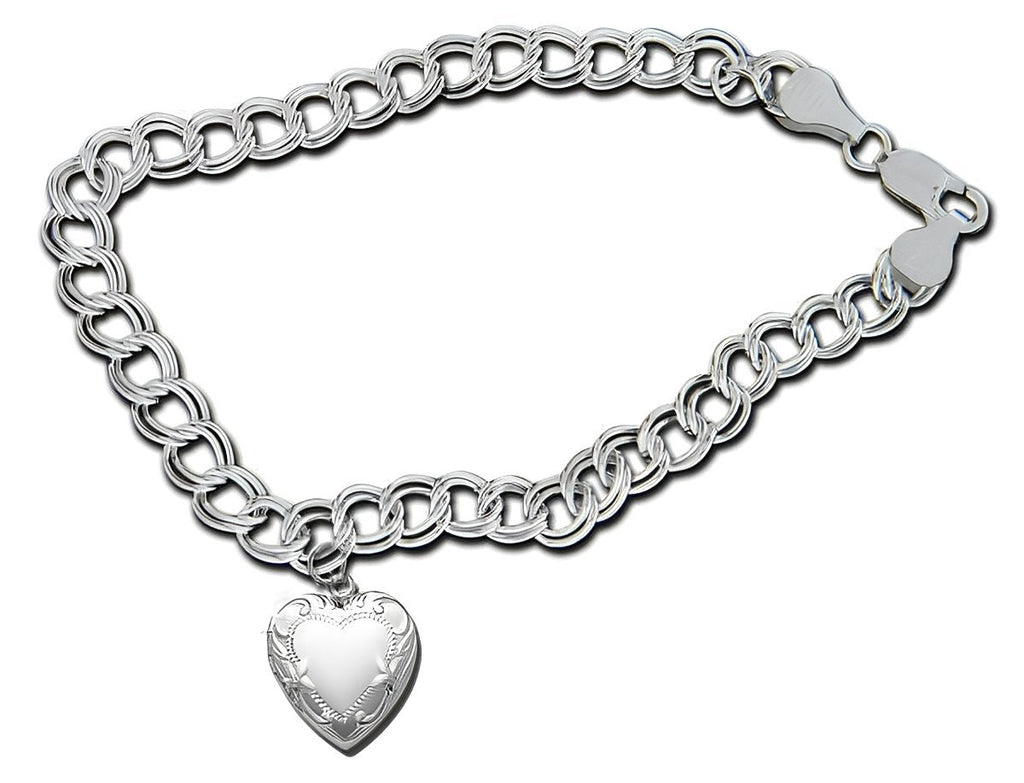Silver Heart Locket Bracelet
