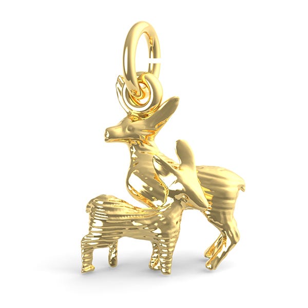 Deer Doe & Fawn Charm