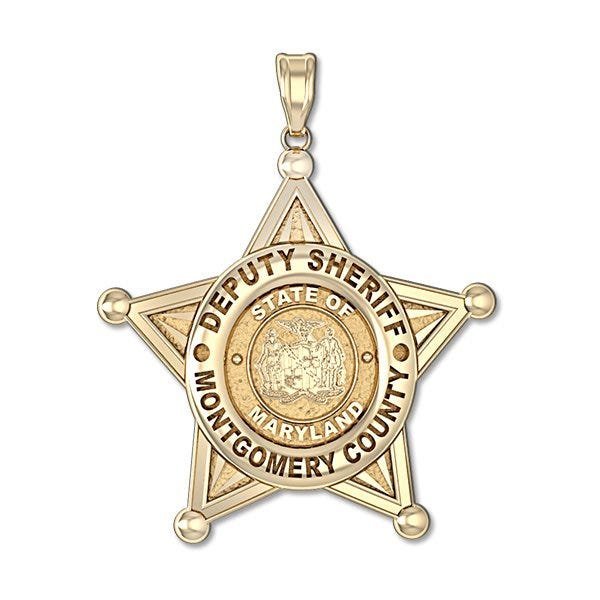 Personalized Sheriff Maryland Police Badge with Your Department, Rank and Badge Number