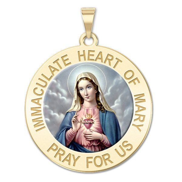 Immaculate Heart of Mary Religious Medal Color