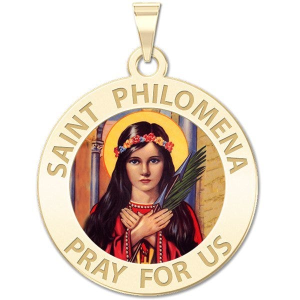 Saint Philomena Round Medal "Color EXCLUSIVE"