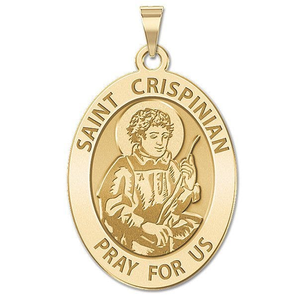 Saint Crispinian OVAL Religious Medal  "EXCLUSIVE"