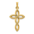 14k Polished Cut-out Passion Cross Pendant