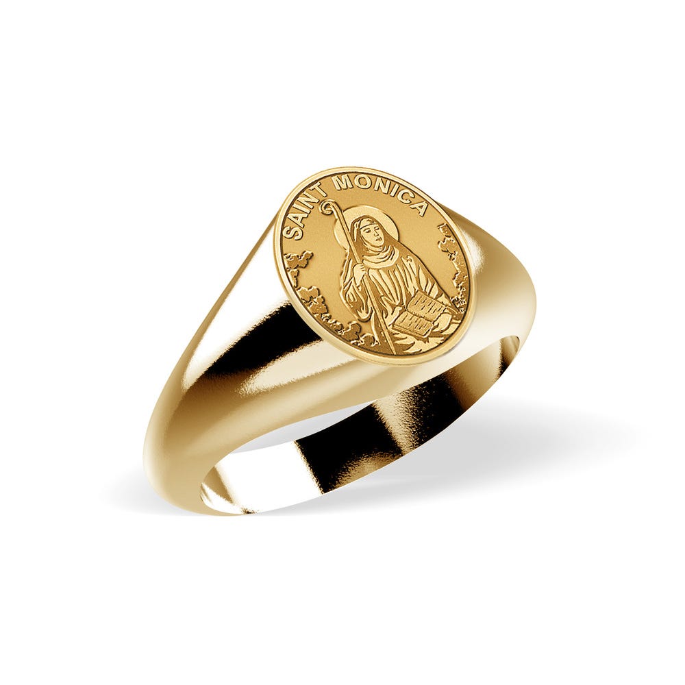 Saint Monica Signet Ring "EXCLUSIVE"