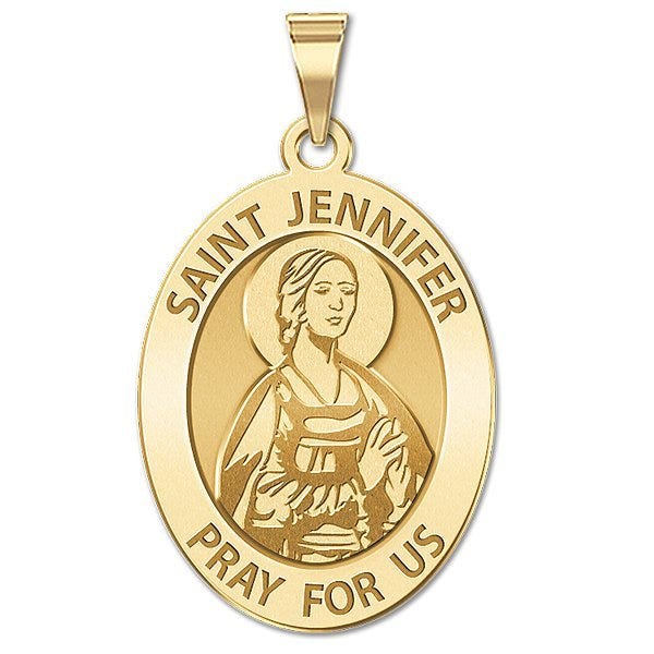 Saint Jennifer Religious Oval Medal