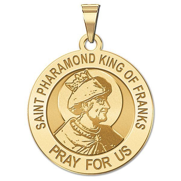 Saint Pharamond King of the Franks Round Religious Medal "EXCLUSIVE"