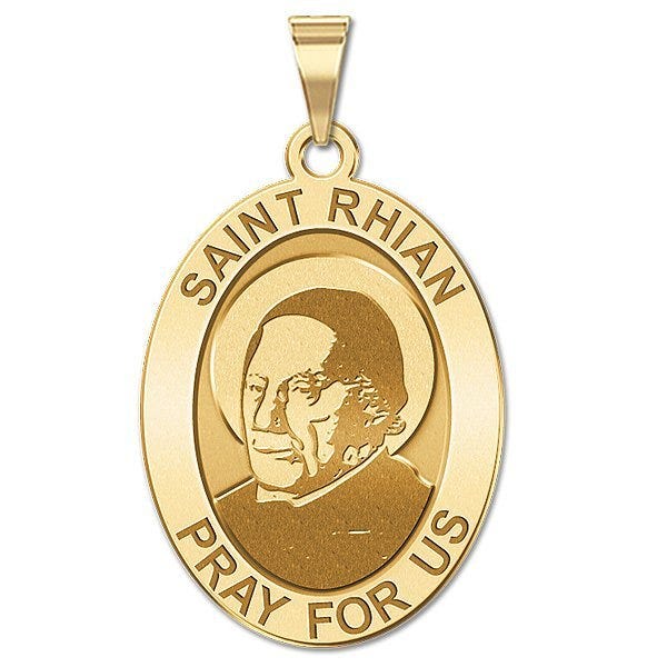 Saint Rhian - Oval Religious Medal "EXCLUSIVE"