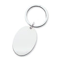 Engravable Sterling Silver Keychain - Sterling Silver 1 1/2 Inch Wide x 1 3/4 Inch Tall