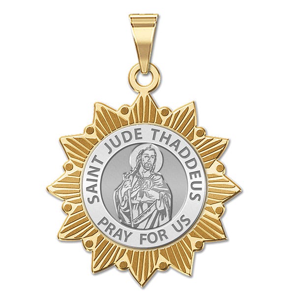 Saint Jude Thaddeus Two-Tone Sun Border