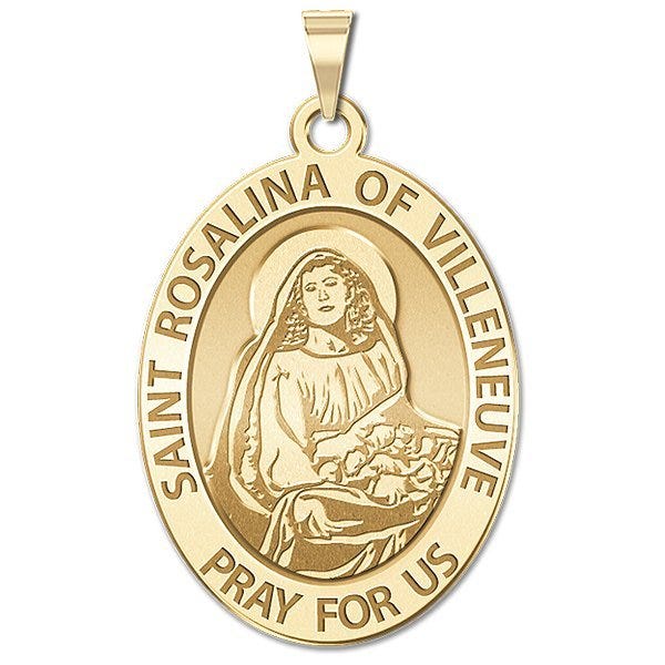 Saint Rosalina of Villeneuve Oval Religious Medal