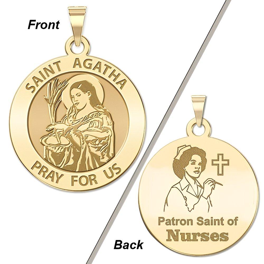 Saint Agatha "Nurse" Round Religious Medal